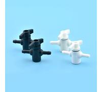 AFRCNEJJ 8PCS Plastic 2 way ink valve two ways for Solvent UV printer Flora Xuli Roland aifa ink tube switch CISS system manual valve(Black-4x3 5x3mm)