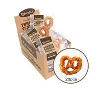AFreschi Turkey Tendon for Dogs, Premium Natural, Hypoallergenic, Durable, Easy to Digest, Alternative to Raw Leather, Ingredients Made in USA, (Medium), Box of 20 Units