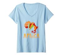 Africa | African Map Black History | Proud African V-Neck T-Shirt