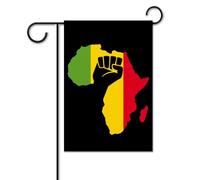 Africa Black Power Fist Map Funny Garden Flags For Outside Double Sided 12x18 Inch Decorative Home Yard Flag Printed Gift Welcome