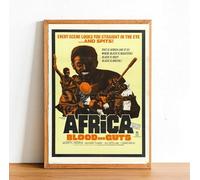 Africa Blood And Guts Classic Vintage Movie Poster Wall Art Picture Photo A4