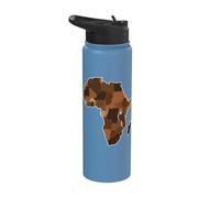 Africa Complexions Map Africa Melanin Map Stainless Steel Insulated Water Bottle