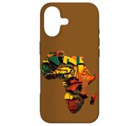 Africa Continent Glitch Art Design Case for iPhone 17