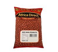 Africa Direct Red Skin Peanuts 1.5kg | Whole Raw Groundnuts Bulk | High Protein Vegan Plant-Based Snack Nuts for Cooking, Baking & Roasting