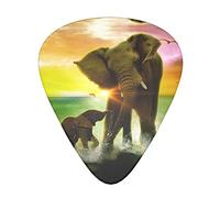 Africa Elephant 12 Pack Guitar Picks Guitar Plectrums for Electric Acoustic Bass Guitar(Spec 0.46 0.71 0.96mm)