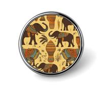 Africa Elephant Button Pin,Design Your Own Personalized Pin Back Button Badges Exquisite Round Badge Travel Brooch Metal Decorative Pins for Hat Clothes Backpack