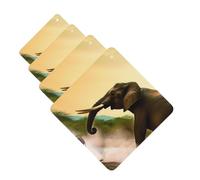 Africa Elephant Car Air Freshener Cards for Women Men 4 Pack Cute Car Accessories Long Lasting Scent Car Diffuser Hanging Auto Aromatherapy Tablets Car Fresheners Gifts
