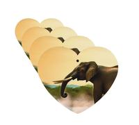 Africa Elephant Car Air Freshener Cards for Women Men 4 Pack Cute Car Accessories Long Lasting Scent Car Diffuser Hanging Auto Aromatherapy Tablets Car Fresheners Gifts