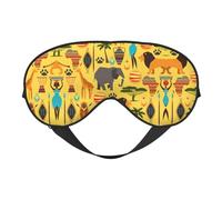 Africa Elephant Night Mask Soft Reversible Eye Cover Adjustable Strap Light Blocking Comfortable Rest