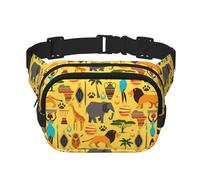 Africa Elephant Print Stylish and Practical Waist Bag,Adjustable,Perfect for Travel,and Outdoor Activities