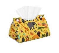 Africa Elephant Print Tissue Oblong Box Cover Waterproof Organizer For Daily Home Room Office Decor