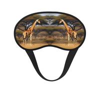 Africa Giraffe Majestic Tree Print Adjustable Eye Cover for Sleeping, Comfortable, Pressure-Free and Breathable Sleeping Masks