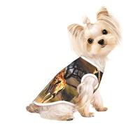 Africa Giraffe Majestic Tree Print Dog Lightweight Shirt,Summer Cool Breathable Dog t Shirts,Pet Sleeveless Stretchy Clothes