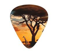 Africa Giraffe Majestic Tree Print Guitar Pick Comfortable Feel, Clear Sound, Multiple Thicknesses For Varied Tones