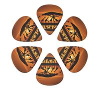 Africa Giraffe Majestic Tree Print Guitar Picks With Grip Stamped, Non Slip Picks Of 6 For Acoustic Electric Guitar Picks Guitar Accessories Ukulele For Acoustic Guitar Bas