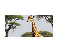 Africa Giraffe Majestic Tree Print Large Gaming Mouse Pad (90x40cm / 36x16in) Extended Desk Mat for Gaming & Work