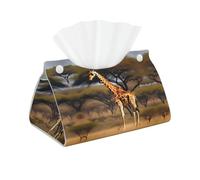 Africa Giraffe Majestic Tree Print Long Tissue Box, Foldable Decorative Container for Home/Office/Car, Easy Clean