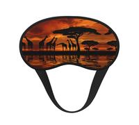 Africa Giraffe Majestic Tree Print Sleep Eye Mask Light Blocking Soft and Comfortable Night Eye Blinder for Women Men for Sleeping Travel Night Shift