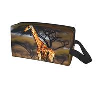 Africa Giraffe Majestic Tree Print Travel Storage Bag for Men Women,Large Capacity Organizer Portable Toiletry Bag
