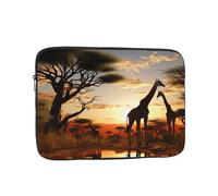 Africa Giraffe Majestic Tree Printed Laptop Sleeve Protective Case 17 Inch For Ultimate Protection - Tablet Briefcase Bag