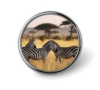 Africa Grassland Zebra Backpack Pin Cute Brooch Decoration Brooches for Women Mens Lapel Pins for Suits Fashion Button Badges for Hat Backpacks Purses Jackets Shirt Suit Lapels-Square