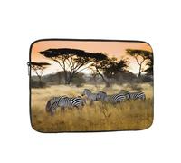 Africa Grassland Zebra Printed Portable Shockproof Laptop Bag Soft Shell Laptop Bag Suitable For Business Use And Travel 12 inch