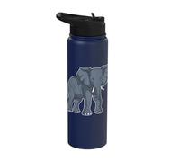 Africa - India - Animals - Elephant Stainless Steel Insulated Water Bottle