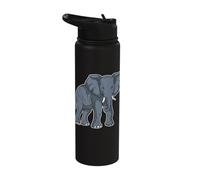 Africa - India - Animals - Elephant Stainless Steel Insulated Water Bottle
