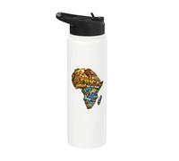 Africa Larger Than You Think African Pride Graphic Tee Stainless Steel Insulated Water Bottle