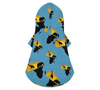 Africa Map Animal Giraffe Elephant Dog Hoodie Luxury Dog Clothes Winter Dog Jacket Pet Clothes Hoodie French Bulldog Teddy Pug Puppy Clothes S