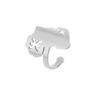 Africa Map Berbers Ring For Amazigh Women Girls Ethnic Stainless Steel Party Birthday Anniversary Jewelry Silver Color