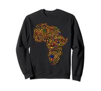 Africa Map Kente Cloth African Print Roots Traditional Art Sweatshirt
