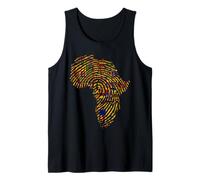Africa Map Kente Cloth African Print Roots Traditional Art Tank Top