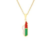 Africa Map Pendant Necklace for Men Women - Stainless Steel African Countries Outline Necklace with Country Flag,Patriotic Ethnic Jewelry Gift (Madagascar, 45cm or 17.7 Inches)