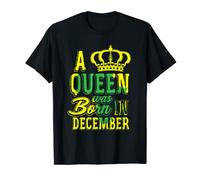 Africa Map Queen Born December Dope Girls Christmas Gift T-Shirt