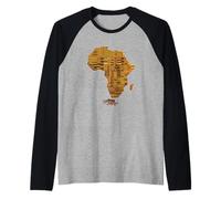 Africa Map Roots Funny Cultural Women Men Raglan Baseball Tee