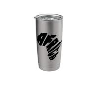 Africa Map Silhouette African Continent Letters Shape Pride Stainless Steel Insulated Tumbler