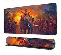 Africa Mouse Pad 1500 x 800 x 3 mm XXL Desk Mat Elephant Mouse Mat, Extended Japanese Mousepad, Large Desk Pad with Non-Slip Base and Stitched Edge Office Accessories for Gaming Work Laptop, Model163