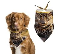 Africa Nature Leopard Pet Scarf Adjustable Pet Accessories Triangular Scarf Washable Floral Print Puppy Bib Bandana Stylish Comfortable Cat Scarves for Holiday Scarfs