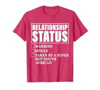 Africa Relationship - Taken by Super Hot South African T-Shirt, Men, Red Heather, Medium