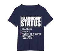 Africa Relationship - Taken by Super Hot South African T-Shirt, Women's Plus, Navy Blue, 2X