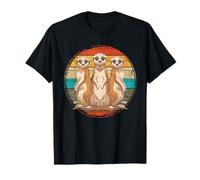 Africa Safari Meerkat Lover Zoo Animal Retro Meerkat T-Shirt