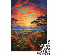 Africa Savannah 1000 Piece Puzzle Age 18 Years Upe Ducational Games Adult Puzzles for Women for Kids Age 12 Years Up 1000pcs (38x26cm)
