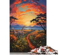 Africa Savannah Puzzle 1000 Pieces for Adults Stress Reliever Puzzle for Adults for Children 1000pcs (75x50cm)