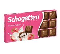 Africa Select 20 x 100g Schogetten Yogurt Strawberry Alpine Whole Milk Chocolate - 18 Pieces Each | Bulk Pack | German Chocolate with Yogurt Strawberry Filling