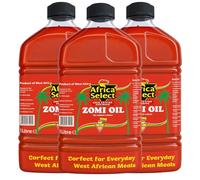 Africa Select 3x2L Papa's Choice Zomi Oil No Added Colour 6 Litre | Pure & Authentic West African Palm Oil