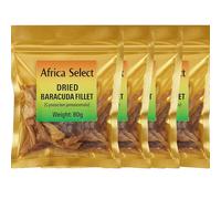 Africa Select 4-Pack Dried Barracuda Fillet (4x80g) | Wild-Caught West African Sun Dried Fish | Premium Stockfish Alternative for Egusi Soup, Okra, Tomato Stew & African Dishes