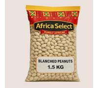 Africa Select Blanched Peanuts 1.5kg | Raw Unsalted Groundnuts Without Shell | Premium Nutrients Rich Monkey Nuts for Cooking, Baking & Healthy Snacking
