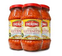 Africa Select Deroni Coarsely Ground Lutenitsa (3x500g) Traditional Roasted Vegetable Relish Bulgarian Spread with Peppers Tomatoes & Carrots Vegan No Preservatives Gluten-Free Chunky Dip Pack of 3