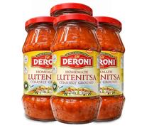 Africa Select Deroni Coarsely Ground Lutenitsa (4x500g) Traditional Roasted Vegetable Relish Bulgarian Spread with Peppers Tomatoes & Carrots Vegan No Preservatives Gluten Free Chunky Dip Pack of 4